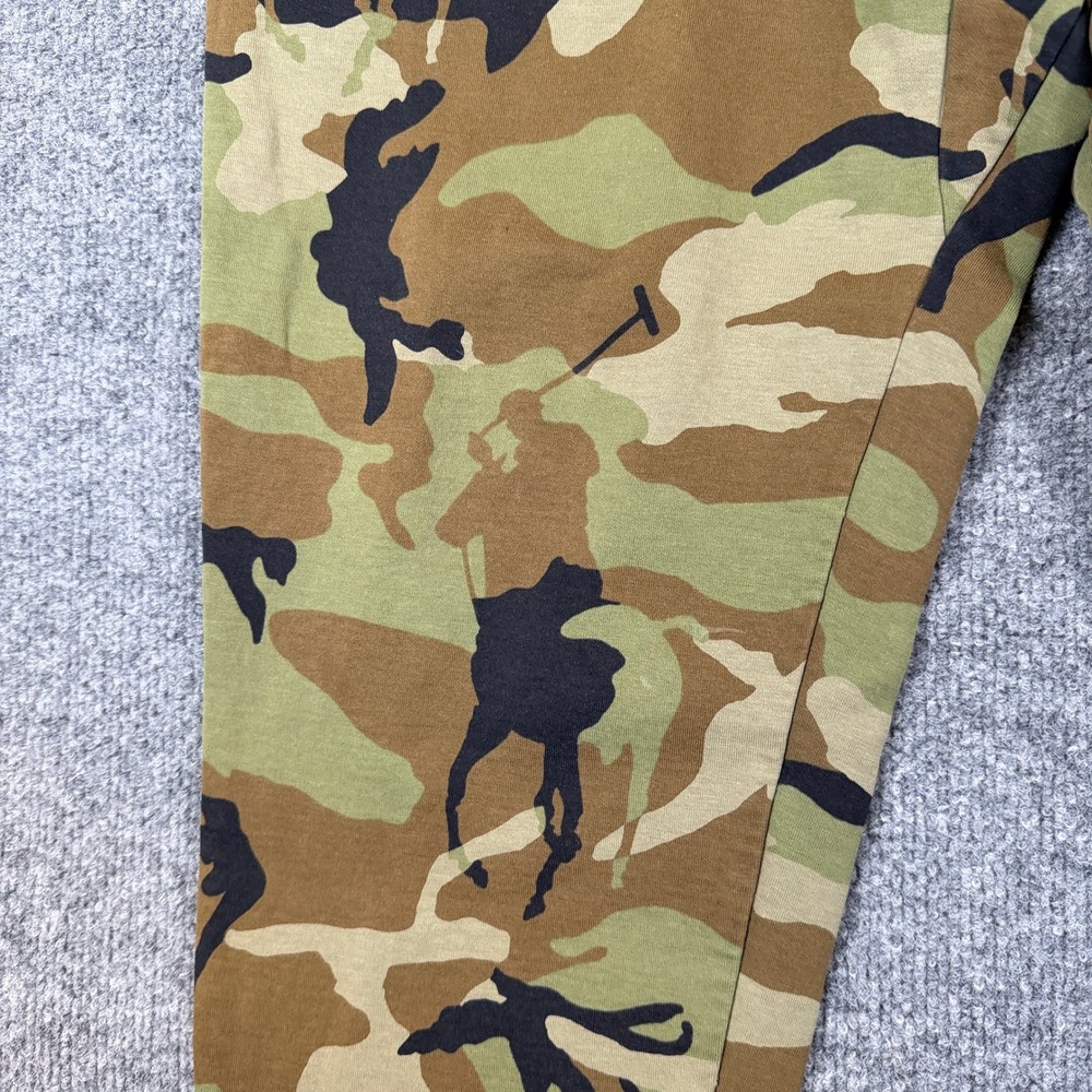 Polo Ralph Lauren Sweatpants Joggers Mens 2XL Green Brown Camo Big Pony Fleece - Picture 5 of 11